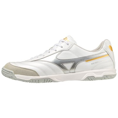 Zapatillas de Fútbol Sala Mizuno Morelia Sala Classic IN Hombre - Blancos / Plateados / Dorados - C